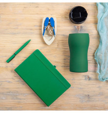 Набор подарочный SILKYWAY: термокружка, блокнот, ручка, коробка, стружка зеленый