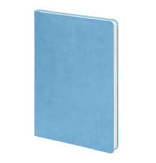 Бизнес-блокнот FUNKY А5, голубой, серый форзац, мягкая обложка,  в линейку