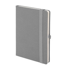 Бизнес-блокнот OXI, A5, серый, твердая обложка, RPET, в линейку