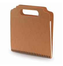 Блокнот с ручкой MAKRON, рециклированный картон