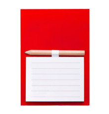 Блокнот с магнитом YAKARI, 40 листов, карандаш в комплекте, красный, картон