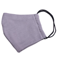 Маска х/б защитная, не медицинская, многоразовая двухслойная, серая
