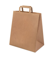 Пакет бумажный QUADRATA L, крафт, плотность 80 г/м2, 37 х 32 х 20 cм