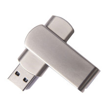 USB flash-карта SWING METAL (32Гб), серебристая, 5,3х1,7х0,9 см, металл