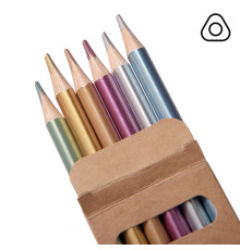 Цветные карандаши METALLIC, 6 цветов