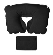 Подушка ROAD  надувная дорожная в футляре; желтый; 43,5х27,5 см; твил