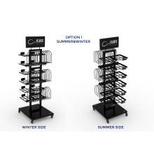 Стойка напольная с образцами_ATLANTIS BLACK RETAIL DOUBLE SIDE DISPLAY