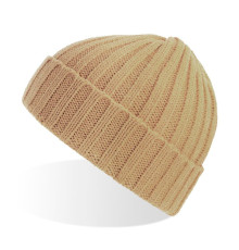 Шапка вязаная SHORE с отворотом из материала rPET/рециклированного полиэстера