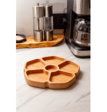 Менажница цветок, 23см, бук