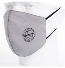 Бесклапанная фильтрующая маска RESPIRATOR 800 HYDROP серая с логотипом в фирменном пакете