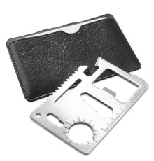 Мультиинструмент WICAX в чехле из  искусственной кожи, 7 x 4.5 см,  нерж. сталь, черный, серебристый