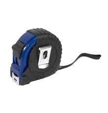 Рулетка GRADE с металлическим клипом 5 м., синяя, пластик