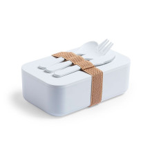 Ланч-бокс MOLKAS, ложка, вилка нож в комплекте, биоразлагаемый пластик