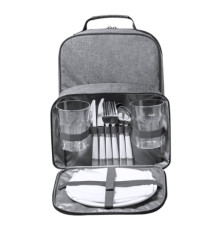 Набор для пикника KAZOR: рюкзак и посуда из пластмасс, полиэстер 600D RPET / PEVA