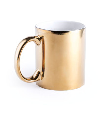 Кружка GLAMOUR, золотой, тонкая керамика