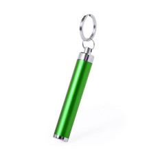 Брелок BIMOX с фонариком, зелёный, пластик, 8,5*d-1,4см
