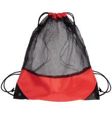 Рюкзак мешок с укреплёнными уголками Mesh, красный, 35*41 см, полиэстер 210D