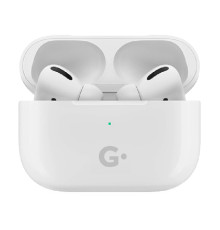 Наушники беспроводные GEOZON G-PRO, с зарядным боксом, с беспроводной зарядкой, белые