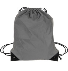 Рюкзак- мешок водостойкий с укреплёнными уголками Reflect, светоотражающий серый, 35*41 см, 100%  полиэстер