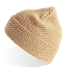 Шапка вязаная RIO с отворотом из материала rPET/рециклированного полиэстера