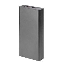 Универсальный аккумулятор Iron line 20 (20000 мАч), металл, серебристый, 14,7х6.6х2,7 см