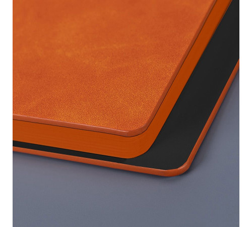 Ежедневник недатированный Solas, формат А5, с магнитом, оранжевый, кремовый блок в линейку