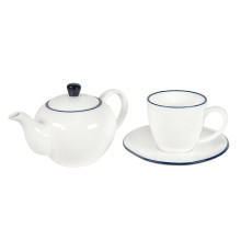 Чайник и чайная пара SEAWAVE  в упаковке, 200мл и 500мл, фарфор