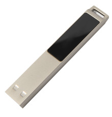 USB flash-карта LED с белой подсветкой (32Гб), серебристая, 6,6х1,2х0,45 см, металл