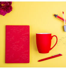 Набор подарочный RUBY BABE: бизнес-блокнот, ручка, кружка, коробка, стружка, красный