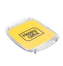 Монетница прозрачная; 20,5 х 17,5 х 2 см; пластик; полноцветная печать на вставку