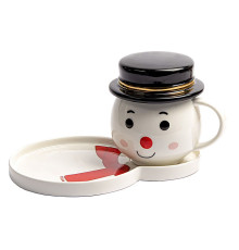 Чайная пара СНЕГОВИК с крышкой