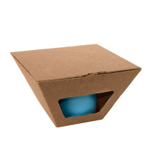 Коробка для чайных пар 27600, 27800, 25703 с двумя вставками, 17,2х10,94х8,2 см,  микрогофр., корич.