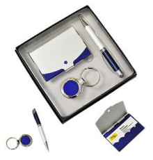 Набор: авторучка, брелок и визитница