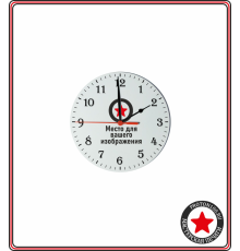 Часы деревянные настенные круглые с вашим дизайном (d20, mdf)