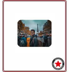 Магнит металлический прямоугольный 7,5х6 см с вашим дизайном