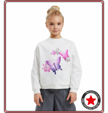 Свитшот детский белый с вашим дизайном