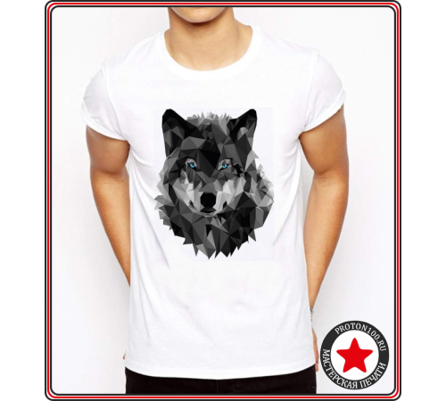 Мужская/унисекс прямая белая футболка с вашим дизайном