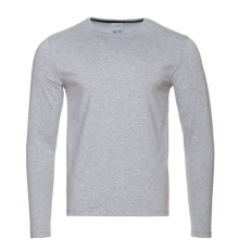 Футболка унисекс с длинным рукавом STAN хлопок/эластан 180, 35, Серый меланж