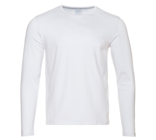 Футболка унисекс с длинным рукавом STAN хлопок/эластан 180, 35 Белый 42/XXS