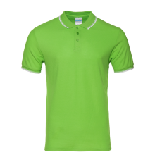 Рубашка поло унисекс STAN с окантовкой хлопок/полиэстер 185, 04T, Ярко-зелёный