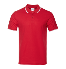Рубашка поло унисекс STAN с окантовкой хлопок/полиэстер 185, 04T, Красный