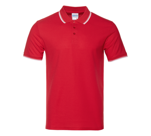 Рубашка поло унисекс STAN с окантовкой хлопок/полиэстер 185, 04T Красный 44/XS