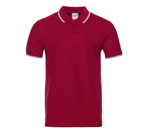 Рубашка поло унисекс STAN с окантовкой хлопок/полиэстер 185, 04T Бордовый 44/XS