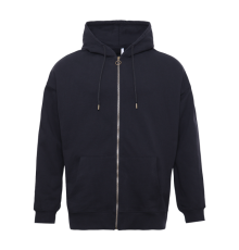 Толстовка Единый размер One size, с капюшоном на молнии футер без начёса 350, 72, Чёрный