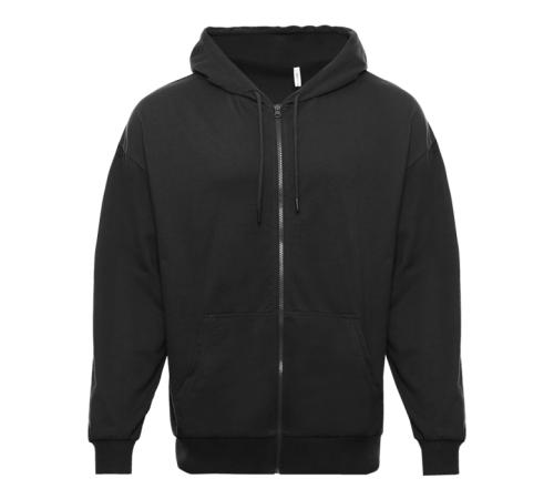 Толстовка STAN оверсайз на молнии с капюшоном футер без начёса 240, 99 Чёрный 46/S