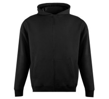 Толстовка унисекс оверсайз на молнии с капюшоном сэндвич 320, 100, Чёрный