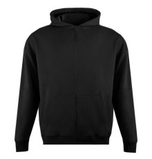 Толстовка унисекс оверсайз на молнии с капюшоном сэндвич 320, 100, Чёрный