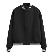 Бомбер унисекс STAN футер без начеса с контрастом 340, 71, Чёрный