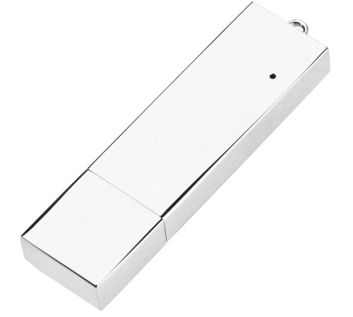 Флешка BRI Серебристая V14022.06.8ГБ с цепочкой